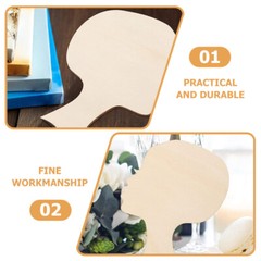12PCS Head Silhouette Wooden Cutout African Woman Face Cutout Door Wall Hanging