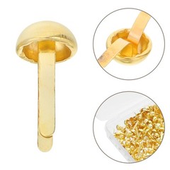 500Pcs Gold Metal Brad Fasteners with Elegant Finish for Craft DIY Projects