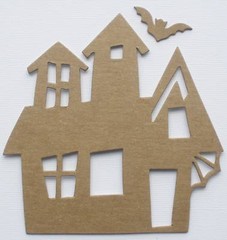 {4} *HAUNTED HOUSE* Halloween Bare Chipboard Die Cuts – 4 1/2″