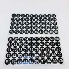 10 Sheets 1 – 100 Round & 1 -10 Sq Number Stickers Self Adhesive+ ABC Stencils
