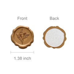 Wrapables Adhesive Wax Seal Stickers for Envelopes, Wedding Invitations (30pcs)
