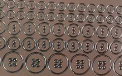 SILVER/PINK BUTTON Stickers(2”x9”) Stampendous•Pink•Little Girl•Pastel •Metallic