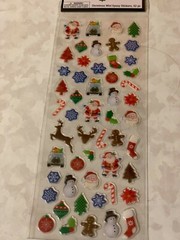 CHRISTMAS PAPER CRAFTS 3D CHRISTMAS MINI EPOXY STICKERS 52 PCS