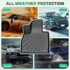 Floor Mats for Nissan Frontier Crew Cab 2008-2021(NOT King Cab), TPE All Weat…