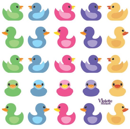 Violette Stickers Spring Colorful Ducks Ducky Crafts Planner Supply Scrapbook