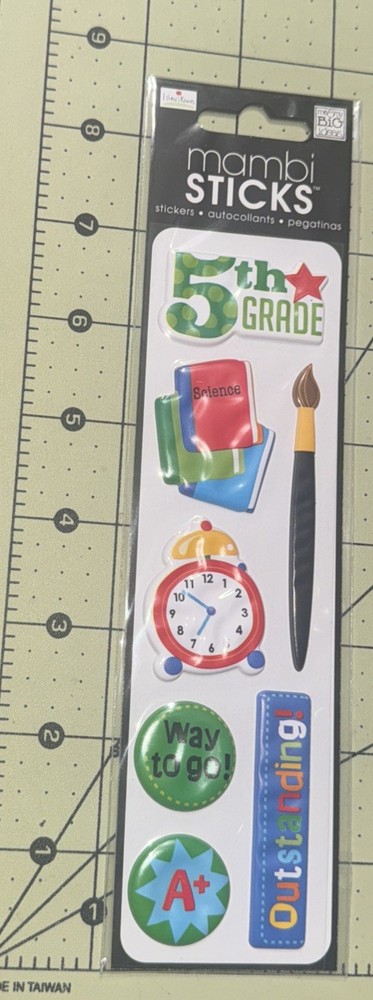 Me and My Big Ideas mambiSTICKS Puffy Stickers – 5th GRADE – 7 pcs