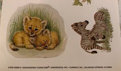 Vintage Ruth Morehead Current Cute Animal Sticker Sheets-lot of 2