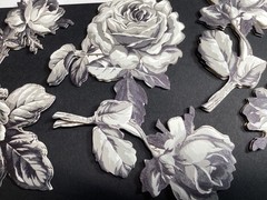 Anna Griffin Black and Cream Roses Embellishment Stickers 20 Pieces