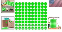0.75 Inch Round Fluorescent Green Dot Stickers – 1050 Pack for Easy Organization