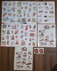 Vintage Scholastic Sticker Posters Christmas Scratch Sniff Summer Cat Dog Lot