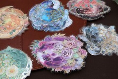 Flower Planet PET Stickers Pack | moon planet flower earth galaxy themed PET