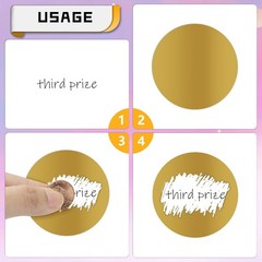 100 Pcs Scratch Off Stickers Sitckers 2 inches Round Self Adhesive Scratch Of…