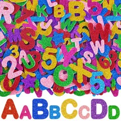 Huimdery Glitter Foam Letter Stickers 16 Colors