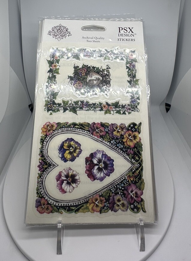 PSX Designs Stickers Pansy Frames Borders 6 Packs 2 Sheets Each Pack New
