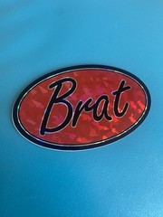 Vintage Oval Sayings Sticker Decal Prism “brat”