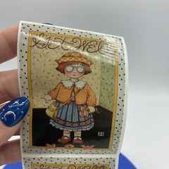 2 Vtg Mary Engelbreit Stickers Stuck On Memories Get Well Now Girl 1992 ME Ink