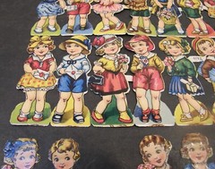 LOT VINTAGE PZB PAUL B ZOECKE CHROMOLITHOGRAPH DIE CUT BOY & GIRL SCRAPS
