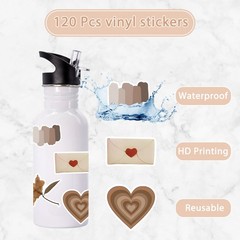 120 PCS Vintage Aesthetic Stickers for Journaling, Scrapbook Supplies, 120pcs