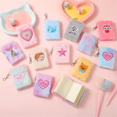 Plush Mini Notebook Soft Cover Pocket Notepad Friendly Paper For Students Secret