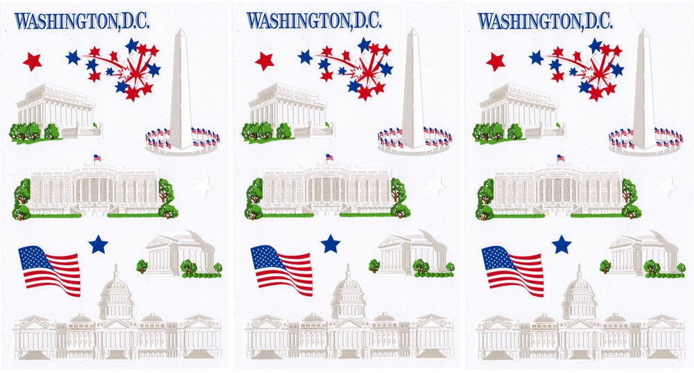 Mrs. Grossman’s Washington DC Travel Scrapbook Stickers White House 3 Sheets