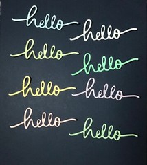 «hello» lowercase word die cut embellishments Choose Color 10 pcs 3/4” x 2-1/2”