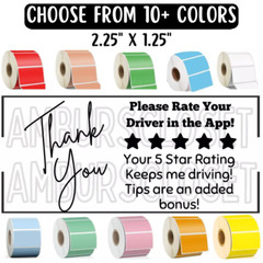 50 DoorDash UberEATS Grubhub Spark 2.25″ STICKERS LABELS SCRATCH RESISTANT
