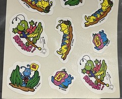 Rare Vintage Food Smell Stickers Scratch N And Sniff Spearmint Bugs Insects Set