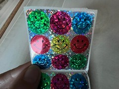 Vintage Medibadge Doctors Office Reward Sticker Smile Sparkles Smiley Face +