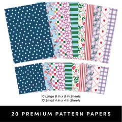 Creative Junk Journal & Scrapbook Kit – Hardcover Notebook, 20 Patterns, Sticker