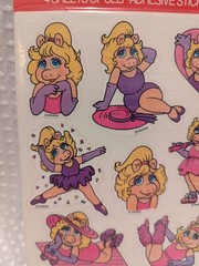 90’s MUPPETS MISS PIGGY POSING 4 SHEET STICKER PACK SEALED AMERICAN GREETINGS