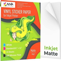 Versatile 15-Pack Printable Vinyl Sticker Paper – Waterproof & Scratch Resistant