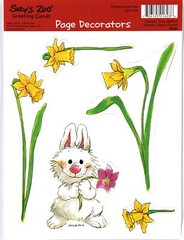 Suzy’s Zoo «Bunny Daffodils» Page Decorator #83097 BULK 25 SHEETS