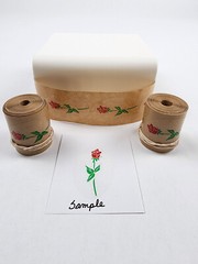 *RARE* Vintage Lot of 200+ Red Rose w/Clear Back Envelope Seals/Sticker Rolls