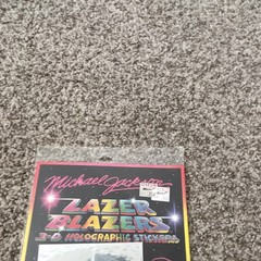 Vintage 1984 Michael Jackson Lazer Blazers 3-D Holographic Stickers Rare Unused