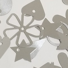 Lot Making Memories Silver Metal Tags Circle Flowers Hearts Stars Swirls -A