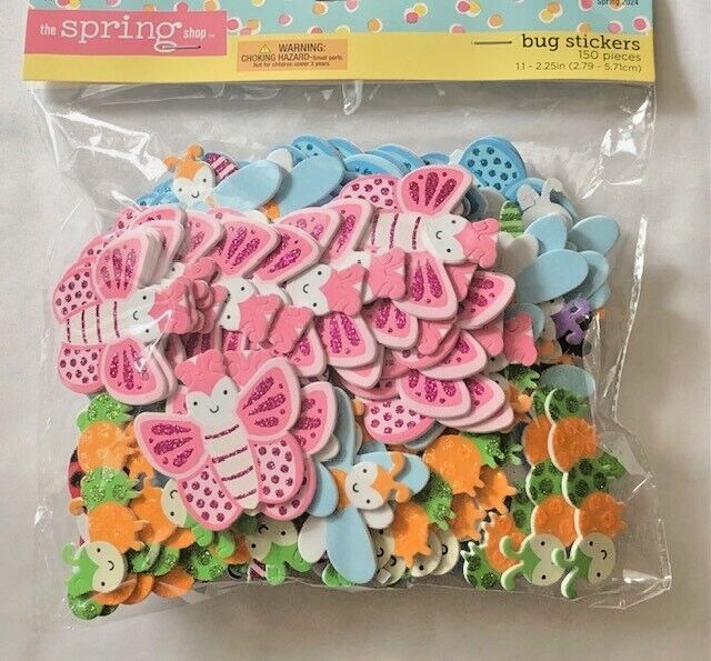 The Spring Shop Bug Foam Stickers 150 Pieces