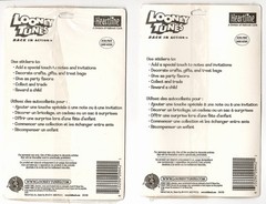 Lot of 2 Packs LOONEY TUNES Back In Action™ Stickers Hallmark 4 Sheets each NOS