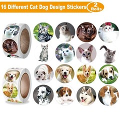 Dog and Cat Stickers for Kids Teachers,1000 Pcs Dog Cat Design Stickers for Kids