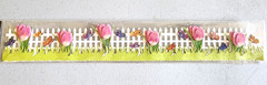 The Paper Studio Picket Fence Butterflies Tulips 3D Border Stickers 12″ 2013
