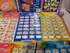 Vintage Y2K Sandylion Girls Peace Groovy Sticker Sheet Stationary Pencil Lot