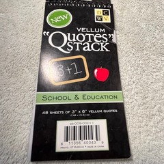 DCWV Vellum Quotes Stacks 3×6 Vellum School & Education 48 Sheets Teacher Unused