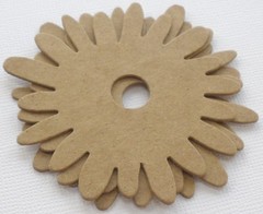 {4} SUMMER FLOWER – Bare Unfinished Chipboard Die Cuts Embellishments – 3″ inch