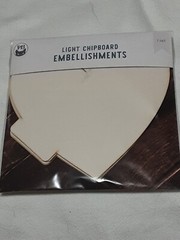 P13 Light Chipboard Embellishments Bundle 10assorted medium & large sizes