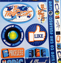 Reminisce Family Vacation Travelers Cardstock Stickers 2012 Rare Scrapbook 12”