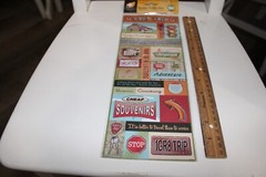 American Traditional Designs Road Trip Earthtones Embossed Sticker Collection