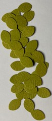 GREEN MID LEAF DUO Die-cut Embellishment(20pc)Jolee’s•Flower•Garden•Stem•Bush