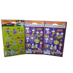 Disney & Peanuts Sticker Lot American Greetings 100 Stickers Mickey Mouse Snoopy
