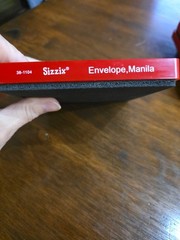 Sizzix Original Large Red Manilla ENCELOPE Scrapbooking Die 38-1104 No Case