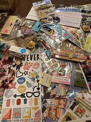 Scrapbooking Mixed Lot of Stickers Die Cuts Chipboard No Bunny Jolee’s Colorbok