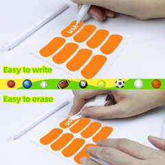 100 Pairs Eye Black Stickers with 2 Pencils for Baseball Football Orange